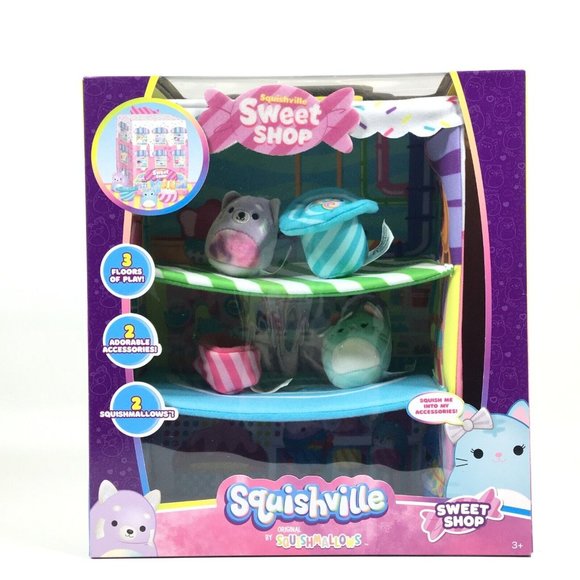 Squishmallows 12" Squishville Sweets Shop Playset With 2 Minis Priya & Tres’zure - Picture 4 of 16